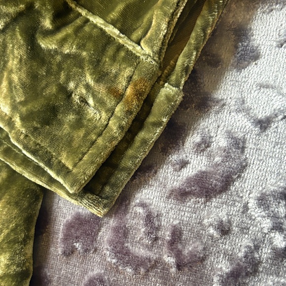 Soft Surroundings Olive Green Velvet Zip-up - Picture 5 of 10